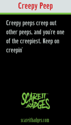 Merit badge for the creepiest haunted house character