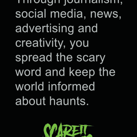 Merit badge for social media in haunted houses