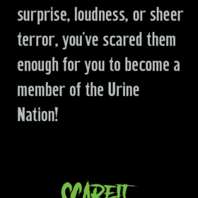Merit badge award for making someone pee themselves in a haunted house