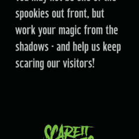 merit badge for the workers behind the scenes of a haunted house