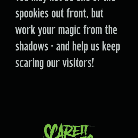 merit badge for the workers behind the scenes of a haunted house