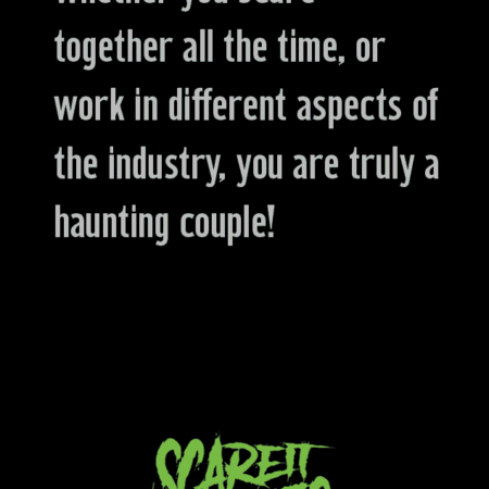 Merit badge for haunted house couples and partners