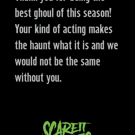 Merit badge for best scare actor of the year