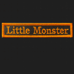 Little Monster embroidered badge for haunted attraction awards and team-building events.