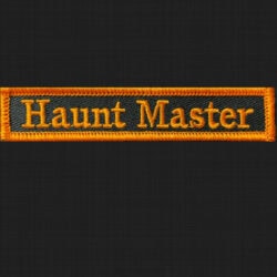 Haunt Master Name Badge in Pumpkin Orange