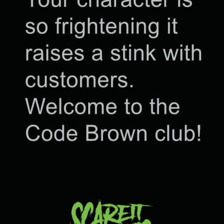 Merit badge for making someone poop themselves at a haunted house