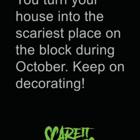 Merit badge award for home haunters and Halloween decorators