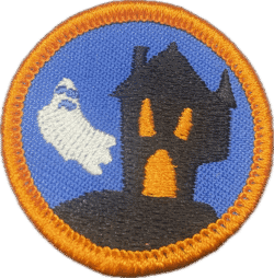 Merit badge award for home haunters and Halloween decorators