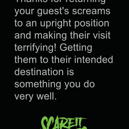 Fright attendant: merit badge for haunted house employees