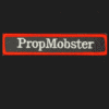 PropMobster haunted attraction team-building badge in pumpkin orange color.