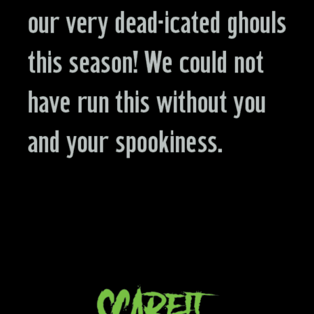 Merit badge award for participating at a haunted house attraction
