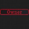 Owner Badge in Blood Red color