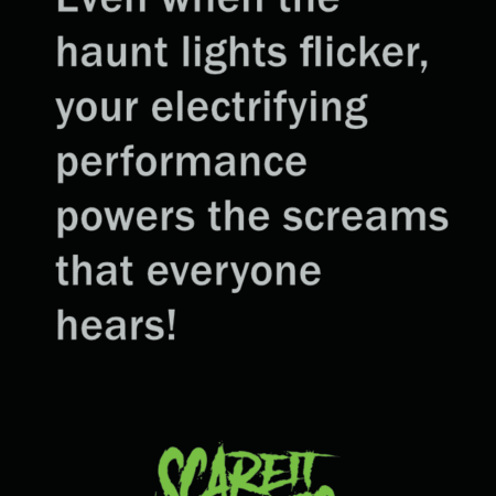 Merit badge for most electrifying scare actor