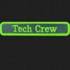 Green name badge for the tech team.