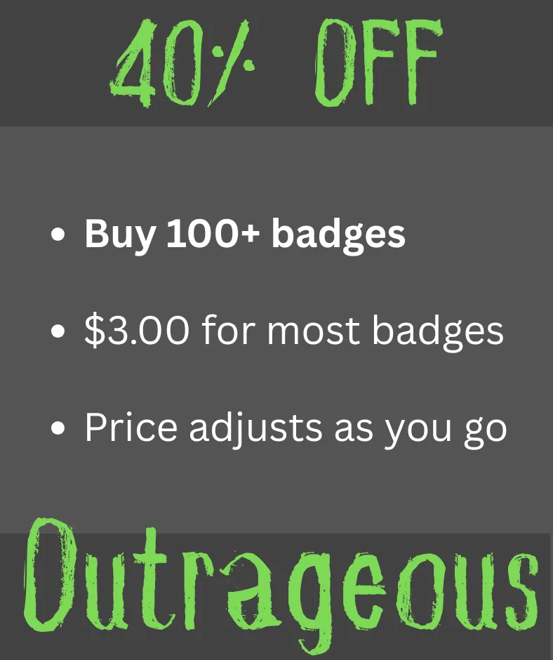 best deal on scareit badges merit badges