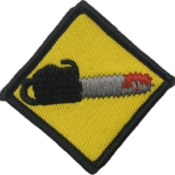 Chainsaw badge awarded to that chainsaw wielding scare actor.