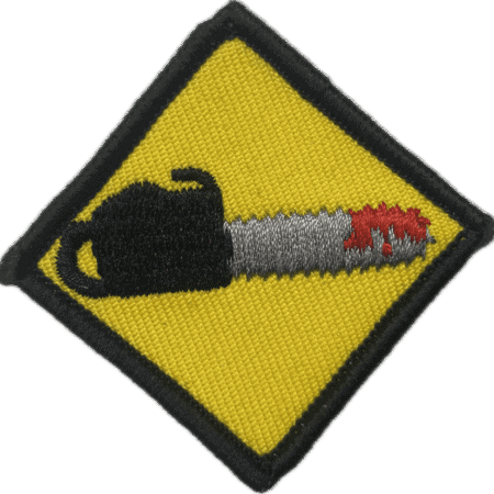 Chainsaw badge awarded to that chainsaw wielding scare actor.